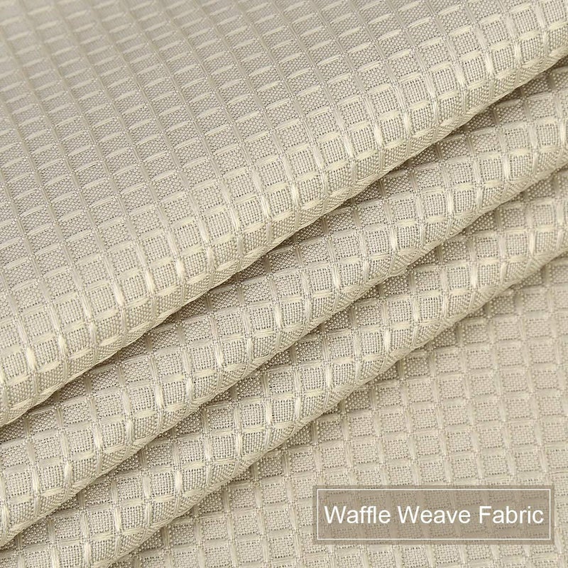 NANAN Waffle-Weave Textured Tier Curtains for Kitchen Water-Proof Window Curtains for Bathroom - 30" x 30", Plaza Taupe, Set of 2 - Image 5